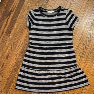 Stylish Black and White Striped Dress - Ann Taylor LOFT